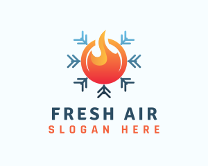 Warm & Cold Ventilation logo design