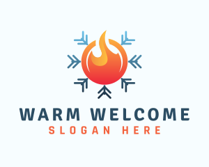 Warm & Cold Ventilation logo design