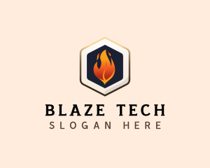 Blaze - Fire Blaze Heating logo design