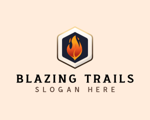 Fire Blaze Heating logo design