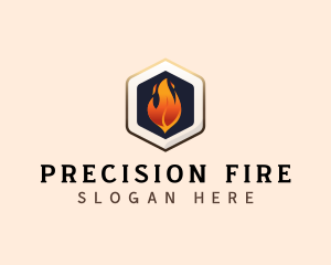 Fire Blaze Heating logo design