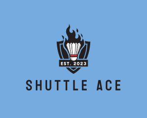 Shuttle Cock Shield  logo design