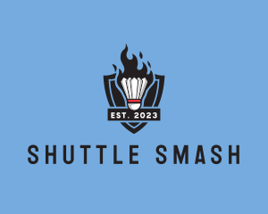 Badminton - Shuttle Cock Shield logo design