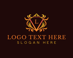 Hotel - Luxury Crown Crest logo design