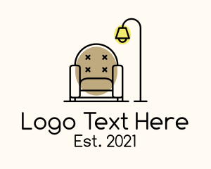 Room - Armchair Lamp Furniture logo design