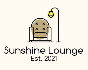 Armchair Lamp Furniture logo design