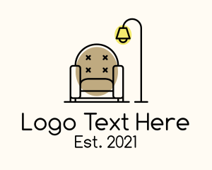 Room - Armchair Lamp Living Room logo design