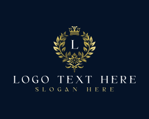 Gold - Luxury Wreath Crown logo design