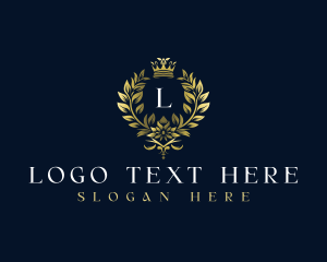 Vintage - Luxury Wreath Crown logo design