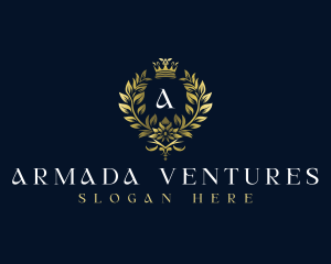 Luxury Wreath Crown logo design