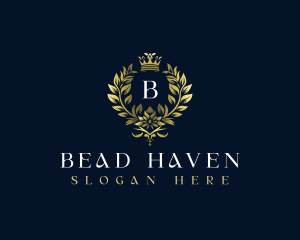 Luxury Wreath Crown logo design