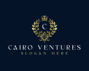 Luxury Wreath Crown logo design