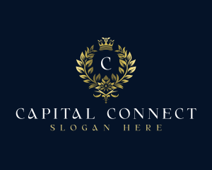 Luxury Wreath Crown logo design