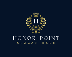 Luxury Wreath Crown logo design