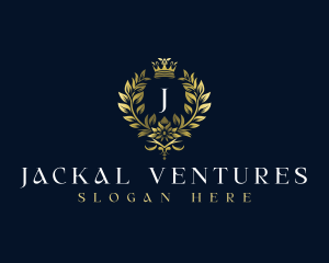 Luxury Wreath Crown logo design