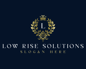 Luxury Wreath Crown logo design