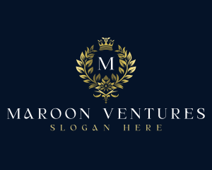 Luxury Wreath Crown logo design