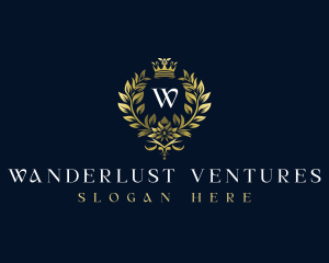 Luxury Wreath Crown logo design