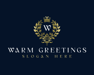 Luxury Wreath Crown logo design