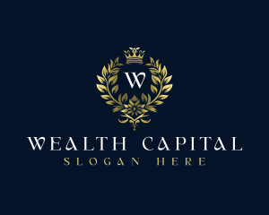 Luxury Wreath Crown logo design