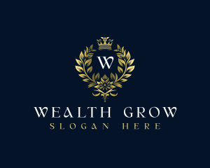 Luxury Wreath Crown logo design