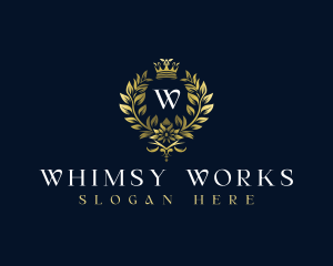 Luxury Wreath Crown logo design