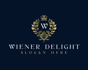 Luxury Wreath Crown logo design