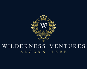 Luxury Wreath Crown logo design