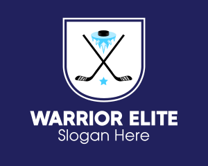 Ice Hockey Team Banner Logo