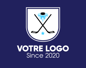 Hockey Stick - Ice Hockey Team Banner logo design