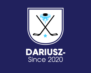 Hockey Stick - Ice Hockey Team Banner logo design
