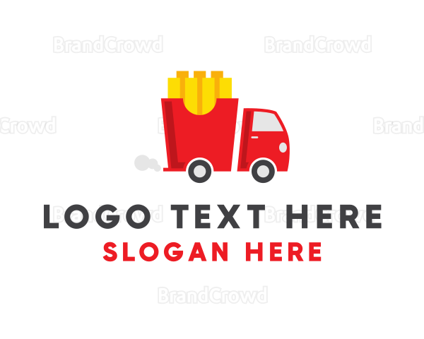 French Fries Food Truck Logo