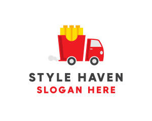 Hot Chips - French Fries Food Truck logo design