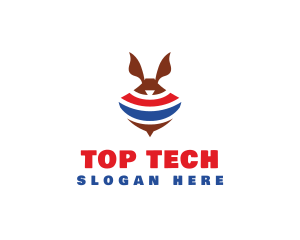 Top - Spinning Rabbit Top logo design