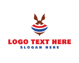 Children - Spinning Rabbit Top logo design