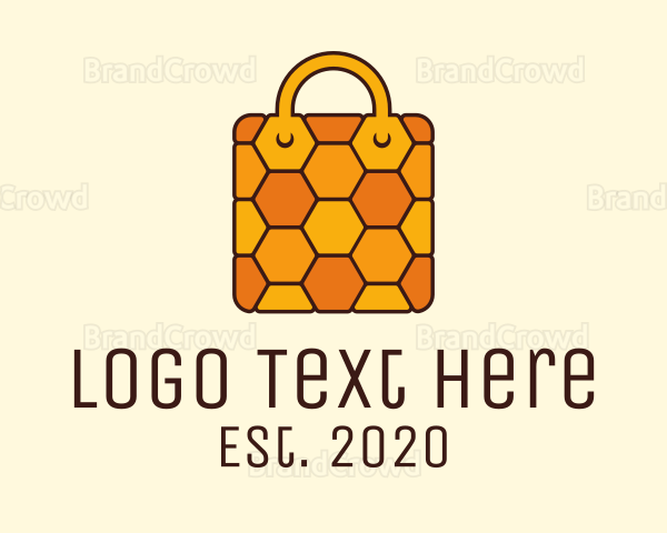 Yellow Honeycomb Bag Logo