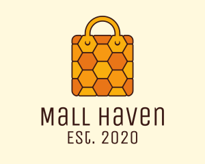 Yellow Honeycomb Bag logo design