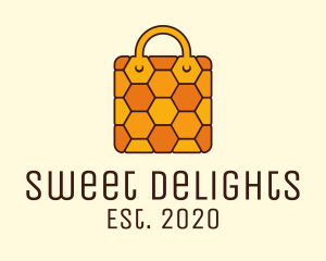 Yellow Honeycomb Bag logo design