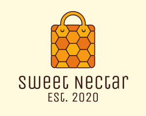 Yellow Honeycomb Bag logo design