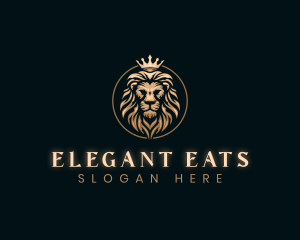 Elegant Empire King Lion logo design