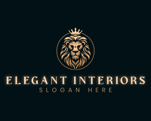 Elegant Empire King Lion logo design