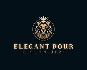 Elegant Empire King Lion logo design