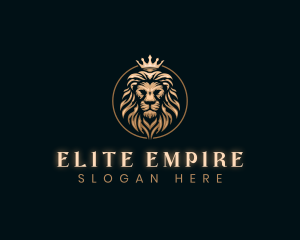 Elegant Empire King Lion logo design