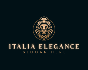 Elegant Empire King Lion logo design