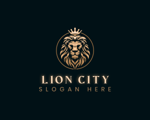 Elegant Empire King Lion logo design