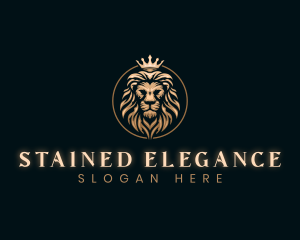 Elegant Empire King Lion logo design