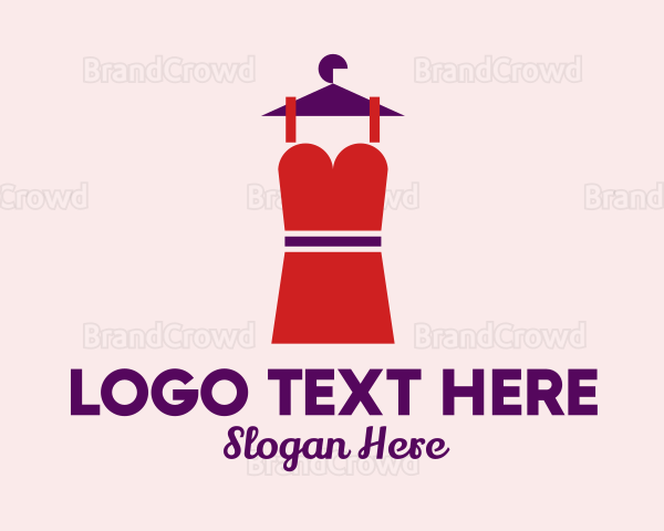 Simple Red Dress Logo