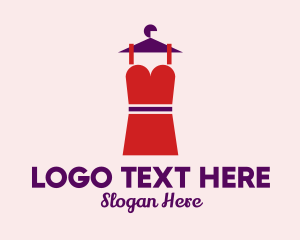 Modeling - Simple Red Dress logo design