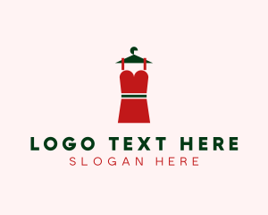 Hanger - Simple Red Dress logo design