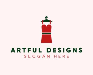 Simple Red Dress logo design